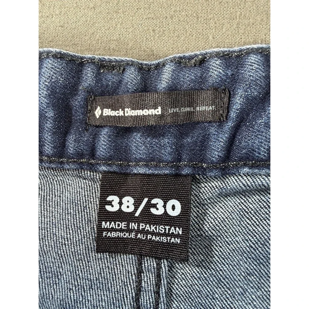 Black Diamond Jeans Mens 38x30 Blue Stretch Denim Straight Leg Outdoor